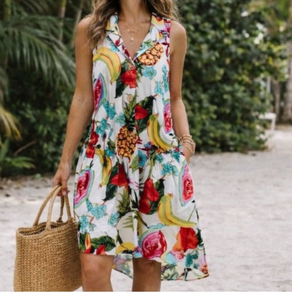 For Cynthia Tropical Floral Sundress